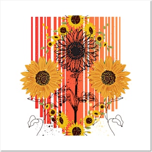 Little Aesthetic Sunflower Posters and Art